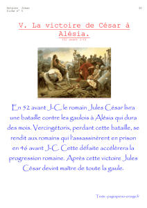 V. La victoire de César à Alésia.