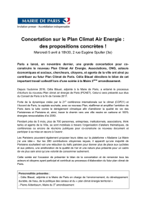 Concertation sur le Plan Climat Air Energie : des propositions