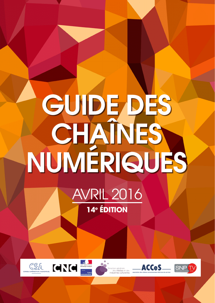 Avril 2016 Association Des Chaines Conventionnees Editrices De