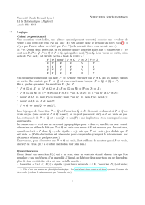 Structures fondamentales - Licence de mathématiques Lyon 1