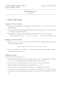 1 Droites dans le plan - Licence de mathématiques Lyon 1