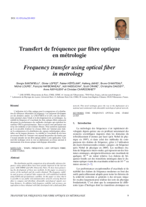Transfert de fréquence par fibre optique en métrologie