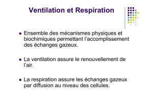 La ventilation et respiration