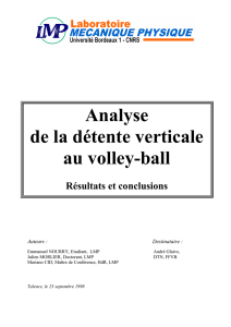 analyse de la détente verticale au volley