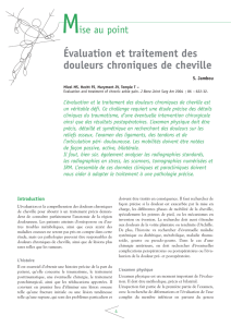 Évaluation et traitement des douleurs chroniques