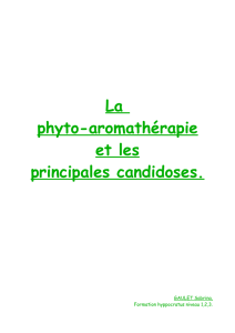 La phyto-aromathérapie et les principales candidoses.