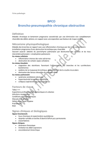 BPCO Broncho-pneumopathie chronique obstructive - Fiches