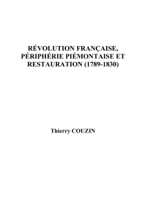 révolution française, périphérie piémontaise et restauration (1789