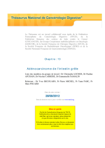 Adénocarcinome de l`intestin grêle - Société Française de chirurgie