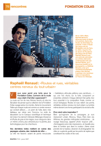 Raphaël Renaud: «Routes et rues, véritables centres nerveux du
