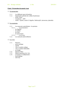B11 – Biologie cellulaire L1 Bio 2010/2011 Page 1 sur - E