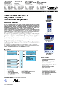 JUMO dTRON 304/308/316 Régulateur compact avec fonction
