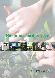 Nos prestation de service