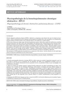 Physiopathologie de la bronchopulmonaire chronique