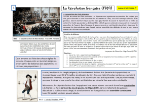 de la Révolution Française à la fin de la Monarchie
