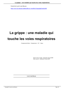 La grippe : une maladie qui touche les voies respiratoires