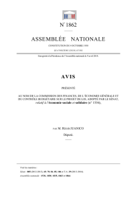 N° 1862 ASSEMBLÉE NATIONALE