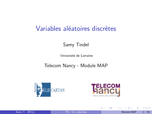 Variables aléatoires discrètes - IECL