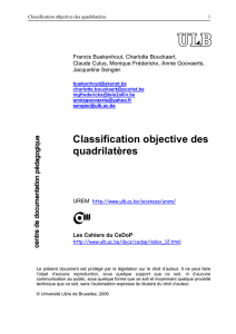 Classification objective des quadrilatères