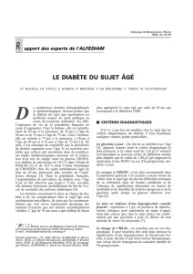 le diabète du sujet âgé