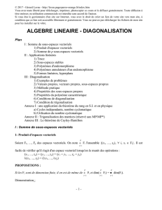 algebre lineaire - diagonalisation - Gérard Lavau