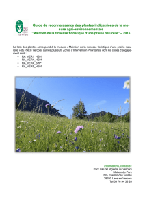 Guide de reconnaissance des plantes indicatrices de la mesure agri