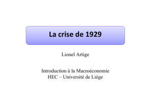 La crise de 1929 - Université de Liège