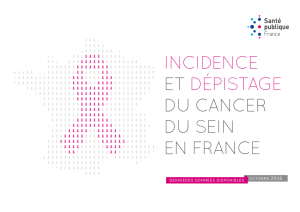 incidence et dépistage du cancer du sein en france