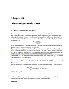 Chapitre 5 Séries trigonométriques