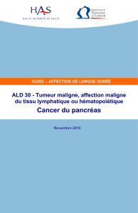 Cancer du pancréas - Institut National Du Cancer