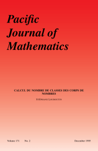 For screen - Mathematical Sciences Publishers