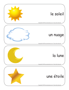 le soleil un nuage la lune une étoile