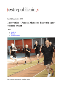 Innovation - Pont-à-Mousson Faire du sport comme avant