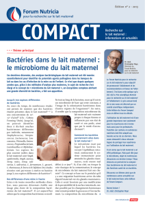Bactéries dans le lait maternel : le microbiome du lait maternel