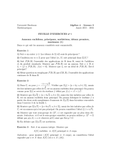 Université Bordeaux Algèbre 4 – Licence 3 Mathématiques Année
