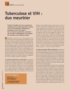 Tuberculose et VIH : duo meurtrier