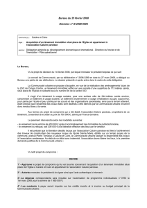 SEANCE:Bureau du 25/02/2008 # Acquisition d`un