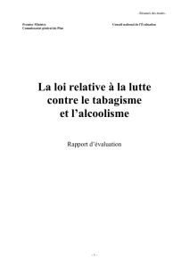 La loi relative à la lutte contre le tabagisme et l`alcoolisme