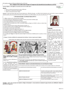 FA1 : Grégoire VII, la lutte entre le pape et l`empereur (la Querelle