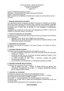 AVIS o Vise la création d`un bow – window en façade latérale de