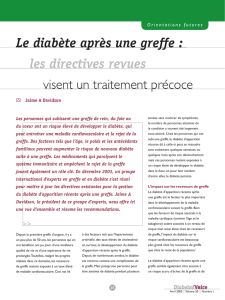 Le diabète après une greffe - International Diabetes Federation