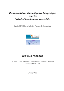 Syphilis précoce - Société Française de Dermatologie