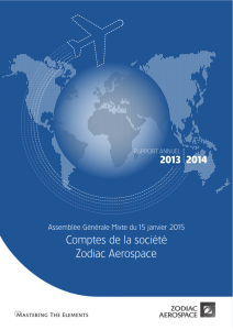 Comptes de la société Zodiac Aerospace
