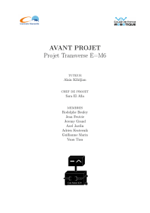 AVANT PROJET Projet Transverse E=M6