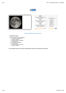 Unique satellite naturel de la Terre Lune file:///C:/Internet/sys/lune