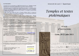 Temples et textes ptolémaïques