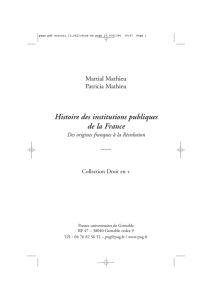 Histoire des institutions publiques de la France