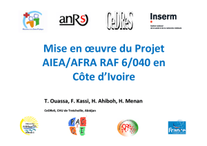 Mise en œuvre du Projet AIEA/AFRA RAF 6/040 en Côte d