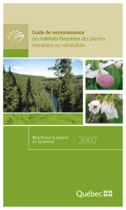 Guide de reconnaissance des habitats forestiers des plantes