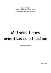 Mathématiques orientées construction
